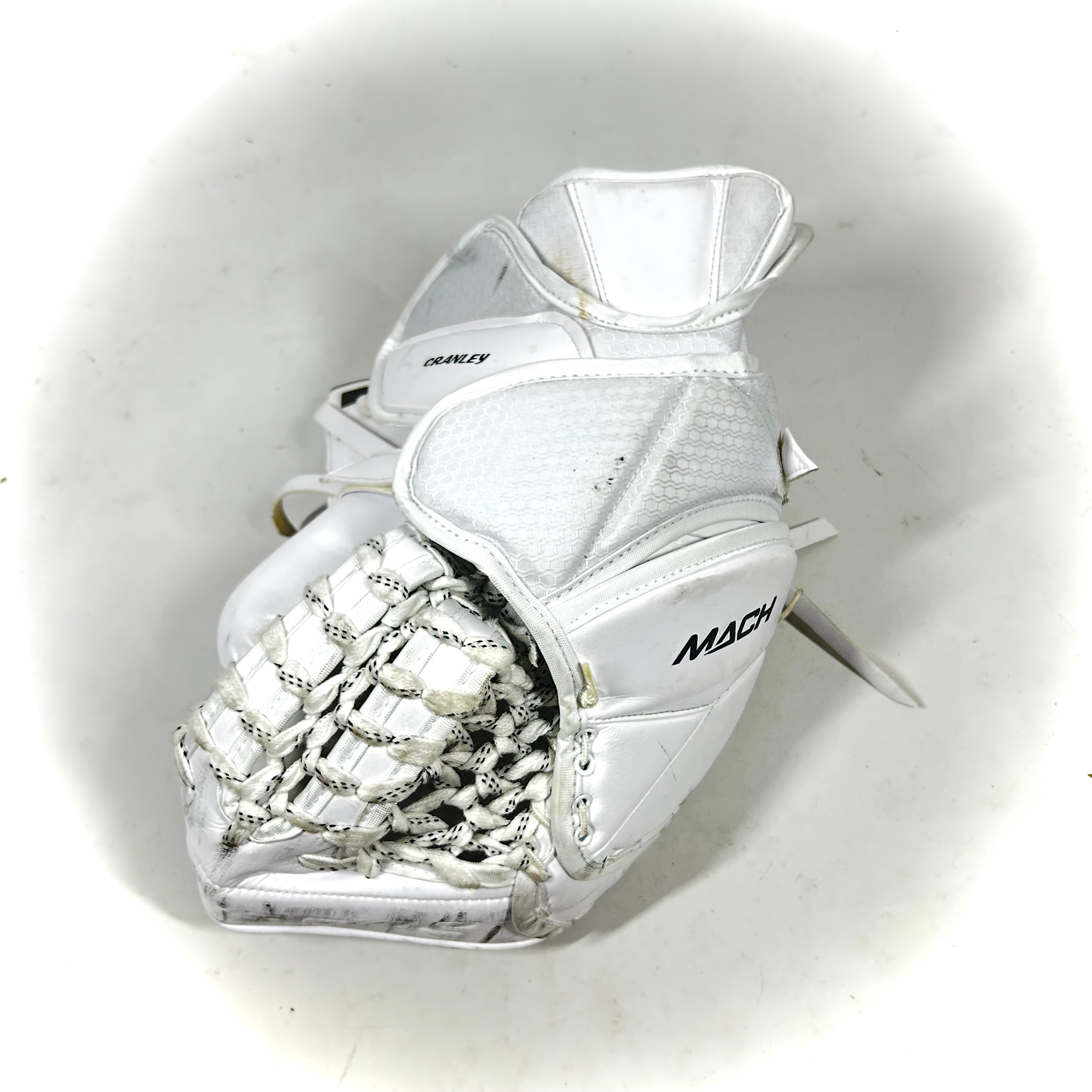 Bauer Supreme Mach - Gant de gardien Pro Stock d'occasion (blanc)